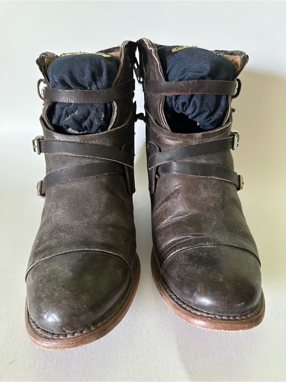 ✨ RARE FIND: Freebird by Steven "Crue" Back-Lace Leather Booties ✨